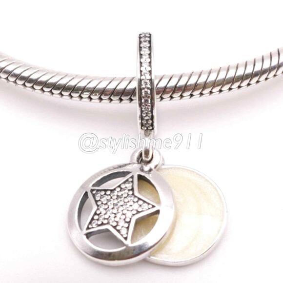 Authentic PANDORA Friendship Star Dangle - 792148EN23 - Picture 2 of 10